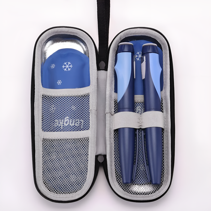 1/2 Set Insulin Pen Cooling Travel Box with 2 Cool Gel Pack